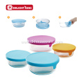 High Borosilicate Glass Food Container with Silicone Lid